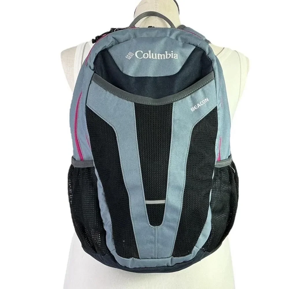 Columbia Daypack Gray Black Hiking School Laptop Multi-Pocket Zip 24L Backpack